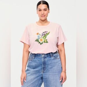 Old navy Floral Graphic Pink Women's Top